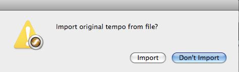 If you choose to Import the tempo from the loop, it will actually automatically change the speed of your Pro Tools session so it matches the original speed of your drum loop.