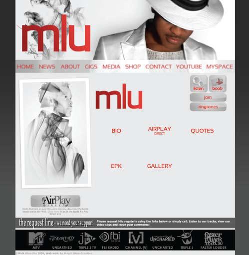WEBSITE MLU Website Media Page Airplay Button - Links to artist airplay direct site for radio to download tracks.