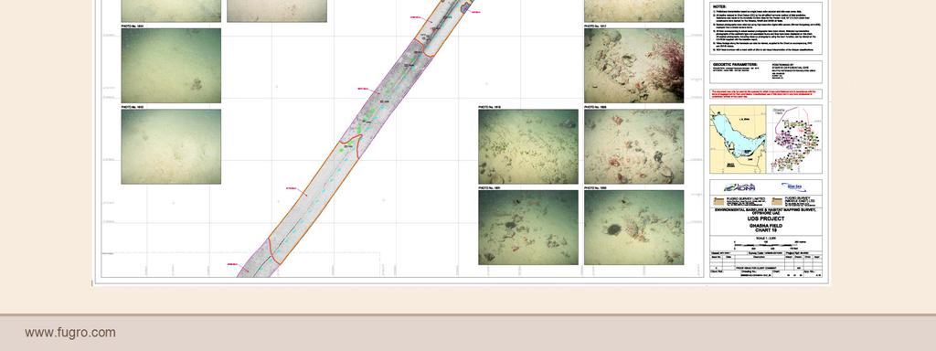 Data can either be mosaiced or manually mapped as A0 seabed features map.