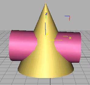 c Problem: A vertical cone, base diameter 75 mm and axis 100 mm long, is completely penetrated by a cylinder of 45 mm diameter.