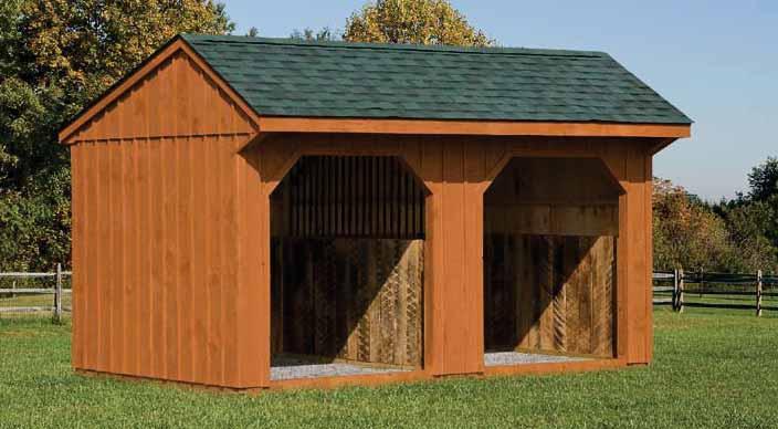 H ORSE BARNS Horse Barn Run-In Stall 10' x 16 Board and