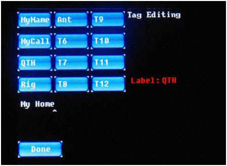 Figure 36: MyCall <Tag> Programming Screen In the default firmware, your callsign is pre-programmed in as A1BCD, as seen above in Figure 36.