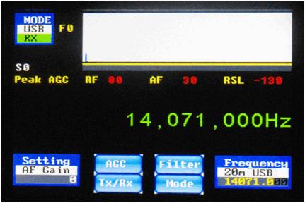SSB Operation Figure 59: SSB Operation Screen The SSB operation screen contains all of the controls and indicators that are required for SSB (either Upper Sideband USB, or Lower Sideband LSB)