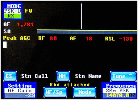 PSK Operation Figure 60: PSK Startup Screen The PSK operation screen contains all of the controls and indicators that are required for PSK operation.