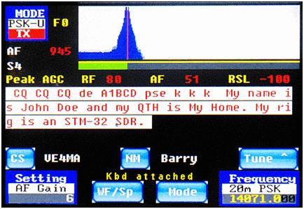 send out a CQ and your callsign, and then turn off the transmitter. This can be seen in Figure 66 above.