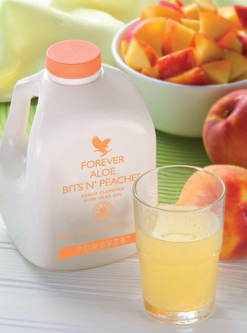 Product Focus FOREVER ALOE BITS n PEACHES If you like the benefits of Aloe Vera Gel then you will love the great taste of Aloe Bits n Peaches.