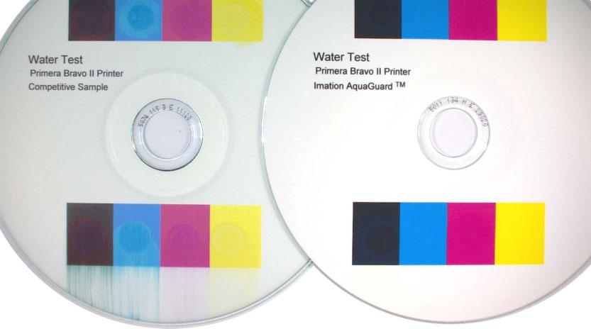 Water Resistance The key advancement in Imation AquaGuard TM technology is bringing the water resistance of a nanoporous inkjet receptive surface to optical discs.
