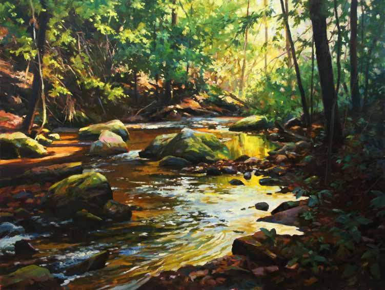 New Work Mountain Stream Mountain Stream, Oil on linen, 18x24 This little stream was painted from a photo taken