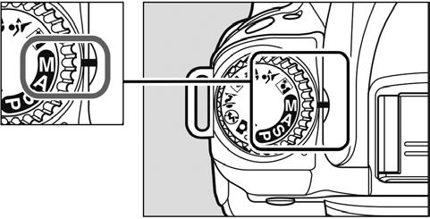 Example: Nikon D90 (pictures Nikon) 1. Please turn the mode dial to program M. 2.