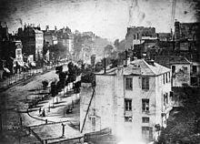 A daguerreotype made by Louis Daguerre in 1838, is generally accepted as the earliest photograph to include people.