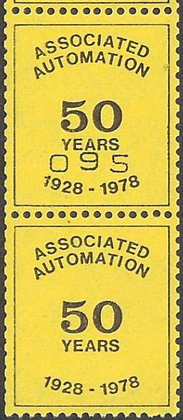 Dummy Stamps Issue 9 A Look at the World of British Dummy Stamp Material Summer 20080 Associated Automation Celebrated Half Century Special coils produced in 1978 just discovered Formerly Hall