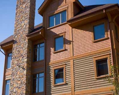 Red Cedar shingle panels. The eight feet panels available in different styles are assembled on plywood, including a fiberglass base and an integrated vapor barrier.