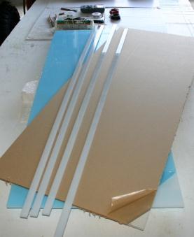 Materials: Your solar panel will be a shallow box. The one that I have in mind is 15 ½ Inches Wide X 43 Inches long. With 3/16 X ¾ inch wide risers these will be glued to the white back panel.