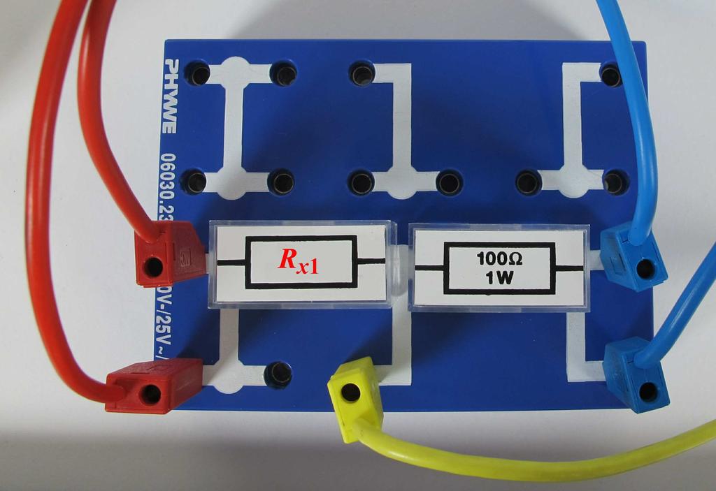 Set-up In advance, up to five randomly selected resistors must be prepared for the measurement.