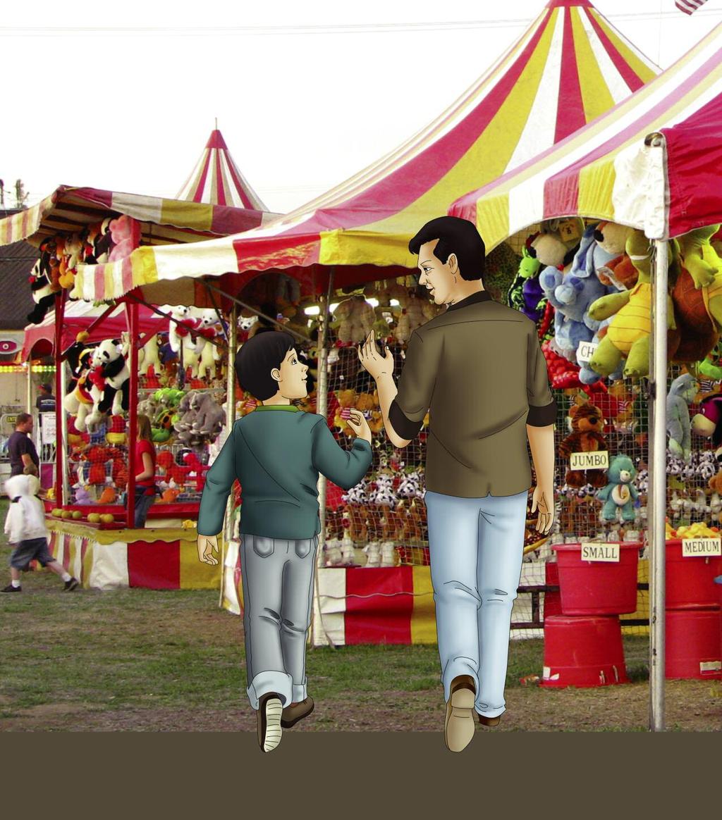 Charlie and his stepdad visit the school carnival.