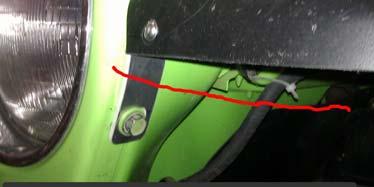 angle bracket. Mark the location of the backing strip, and remove the MCE fender one last time.