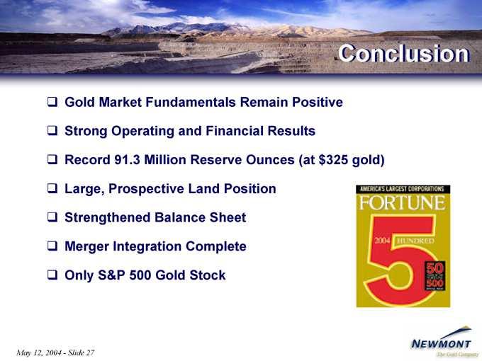 Conclusion Gold Strong Record Large, Strengthened Merger Only May 12, Market S&P Prospective Operating 91.