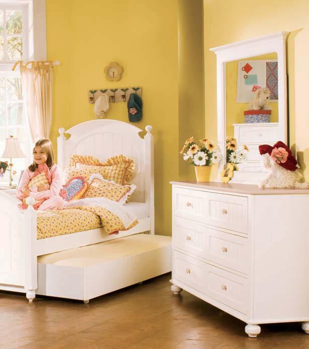 WHITE 590-932W 3/3 PANEL FOOTBOARD - WHITE 590-091W 76" 3/3 WOOD RAIL - WHITE 590-909W DUAL FUNCTION UNDER BED