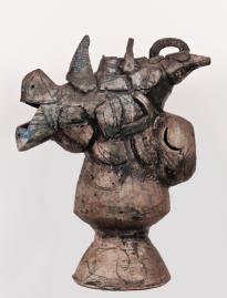 12. Peter Voulkos Untitled, 1958 Glazed stoneware, thrown and slab constructed, assembled, pounded,