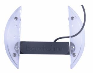 are bright and clear with B-string compensation and a 10 foot cable. The brackets fits most holes 3 7/8 or bigger.