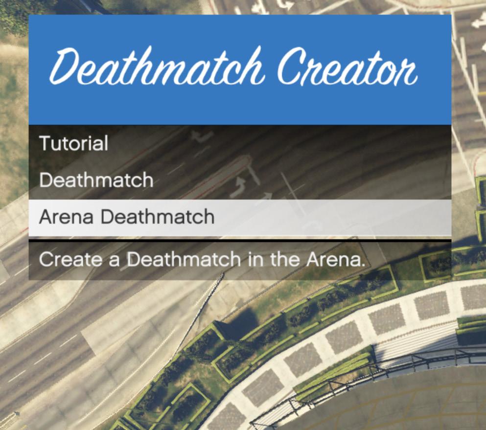 GTA Online Arena War Creator 2 INTRO To access the Arena War Creator, enter the Pause menu screen, scroll down to select Creator and choose
