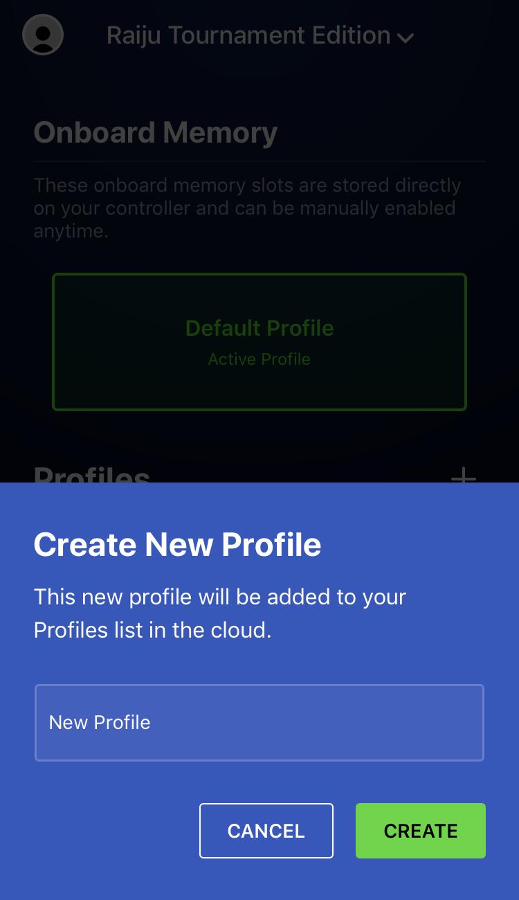 5. To create a custom profile, you will need to sign in using your Razer ID account* then select the add icon ( ) or select an open slot from the bottom of the profiles list.