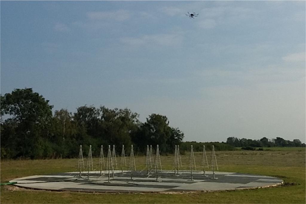 6 Exp Astron (218) 4:1 2 Fig. 3 UAV flying over the AAVS array, deployed at the Mullard Radio Astronomy Observatory, Lords Bridge, Cambridge instrument.