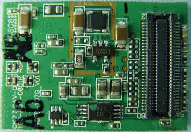 removed and the bottom side of the board showing the 60-