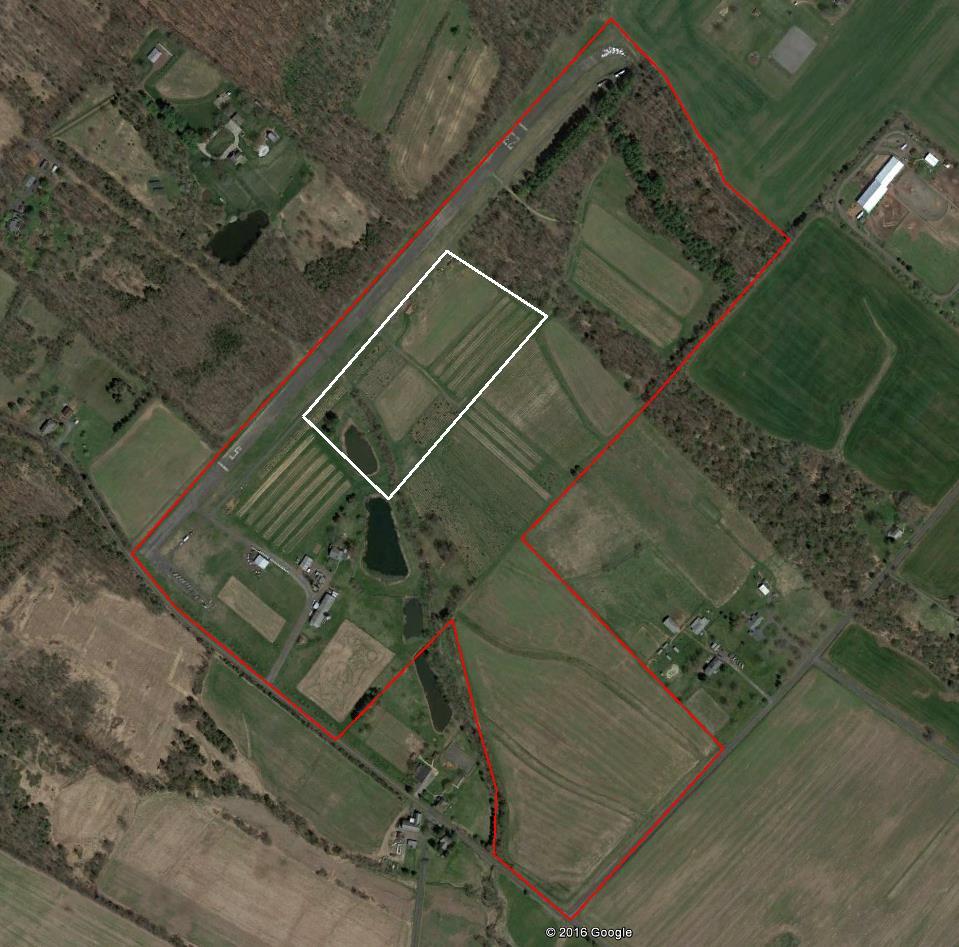 Planned Location and Flights AGA Farms in Perkasie, PA 10 acres AOI on