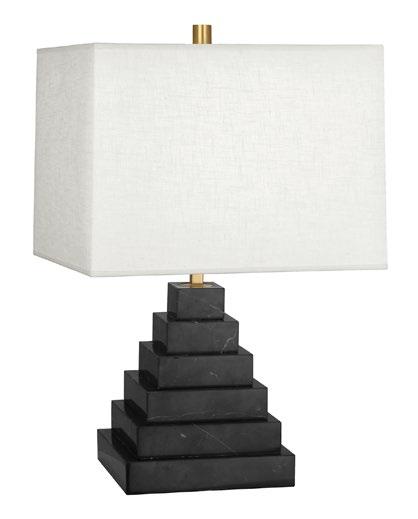 5 D, 11 H CANAAN PYRAMID TABLE LAMP Available in black Marquina marble with a black or 5 D, 11 H Black/ Black Black/ Black Black/ White Black/ White White/ Grey White/ Grey White/