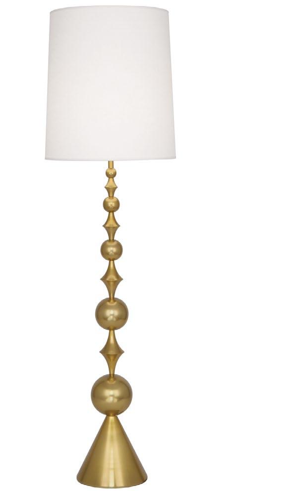 Black shade Oyster shade HARLEQUIN FLOOR LAMP A pared down take on a tall and spindly