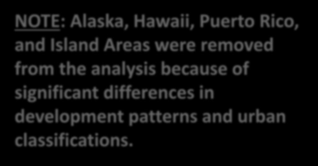 NOTE: Alaska, Hawaii, Puerto Rico, Demographic Data and Island Areas were removed Demographic data extracted from