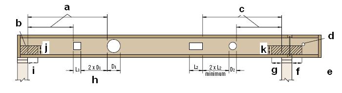 89. Allowable load for a 3/8 diameter lag bolt attached to a 1 ¼ rim board is? a. 325 lbs b. 400 lbs c. 475 lbs d. N.A. Use the above diagram from page 11 to fill in the blank for questions 90-95 90.