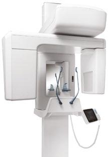 This model is equipped with an arm for cephalometry and the CR 2430 sensor, a flat panel