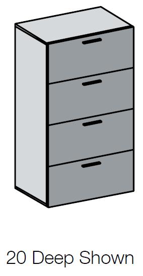 File (4 drawer lockable) 20 d x 30
