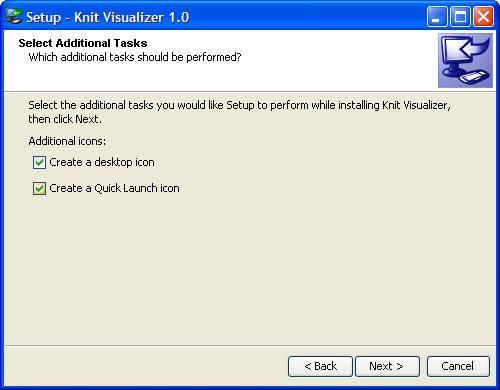Knit Visualizer 1.2 Manual Page 7 of 46 Select File Associations You can choose to associate the extension.kct with Knit Visualizer.