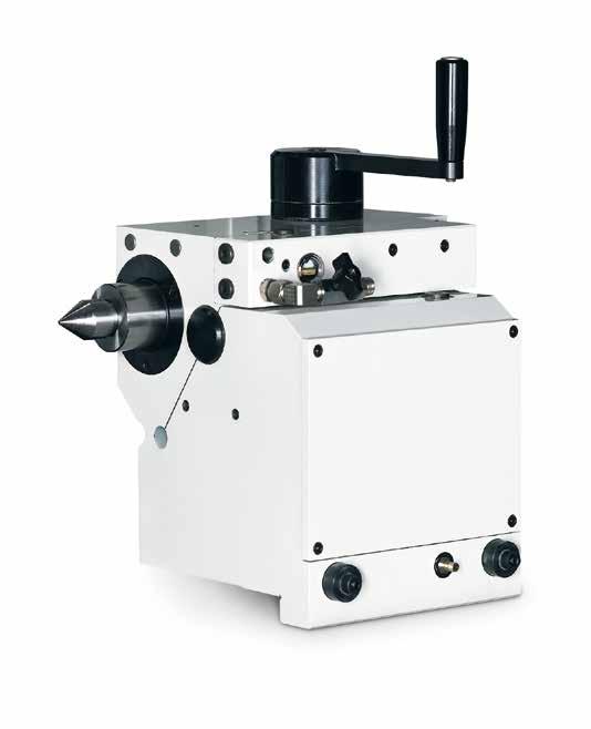 10 S12 Tailstock, synchronous tailstock 1 2 3 Taper corrections Thermal stabilization via overflow capacity Synchronous tailstock The rigid tailstock with generously