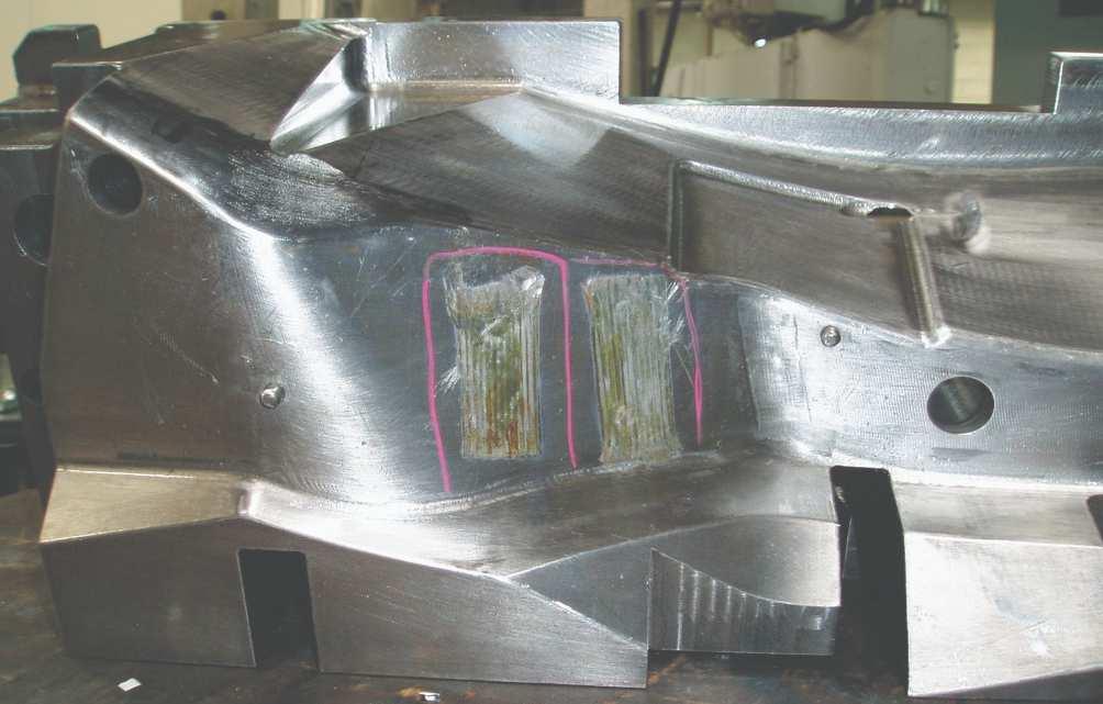 sheet-metal forming tools a) original mould, b) digitised model, c) hybrid