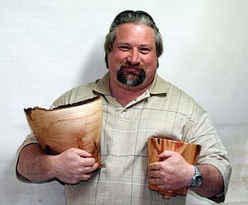 Show and Tell Harry Levin brought a walnut burl open bowl,