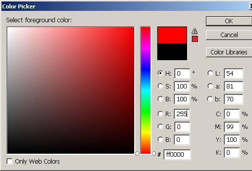 Creating colours: You have a total of four colours available for creating your stamp. Red, green, blue and black. These must be precisely defined in order to be able to change the graphic.