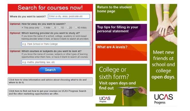 Getting started go to the Getting started section at www.ucasprogress.com and find out about qualifications you can take.