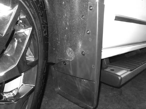 8 FOR MODELS WITH FACTORY MUDFLAP: Remove mud fl ap fasteners.