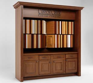 Large Hutch Display Specifications 4 Our wide hutch-style selection center will make a grand impression in your showroom, at 78 wide, 87-1/4 high and 24 deep.