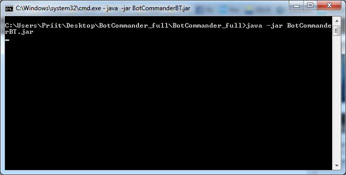 2 BotCommanderBT graphical user interface (GUI) 2.1 Getting the program To start the GUI you must first download and unpack the BotCommander_full.zip file which can be found on the internet 1.