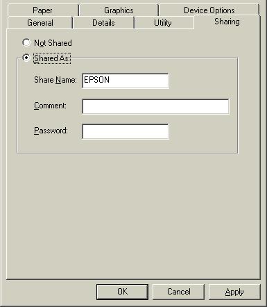 8. Type a name for the shared printer, then click OK. Accessing a Networked Printer Follow the steps below to print to the CX4900 Series from other computers on a network.