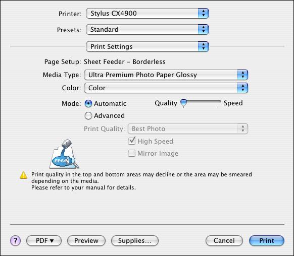 Note: In certain programs, you may need to select Advanced before you can select Print Settings. 9.