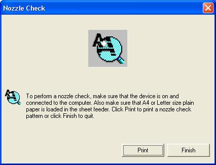 2. Windows: Right-click the printer icon on your taskbar (in the lower right corner of your screen). Select Nozzle Check. Macintosh OS X: Open the Applications folder and select EPSON Printer Utility.