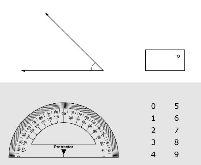 Task Model 2a Drag and Drop DOK Level 1 4.MD.C.6 Measure angles in whole-number degrees using a protractor. Sketch angles of specified measure. Evidence Required: 2.