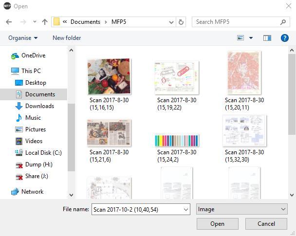 2. Select the File Browse to find the Tiff or JPEG file you wish to Edit or Print. 3.