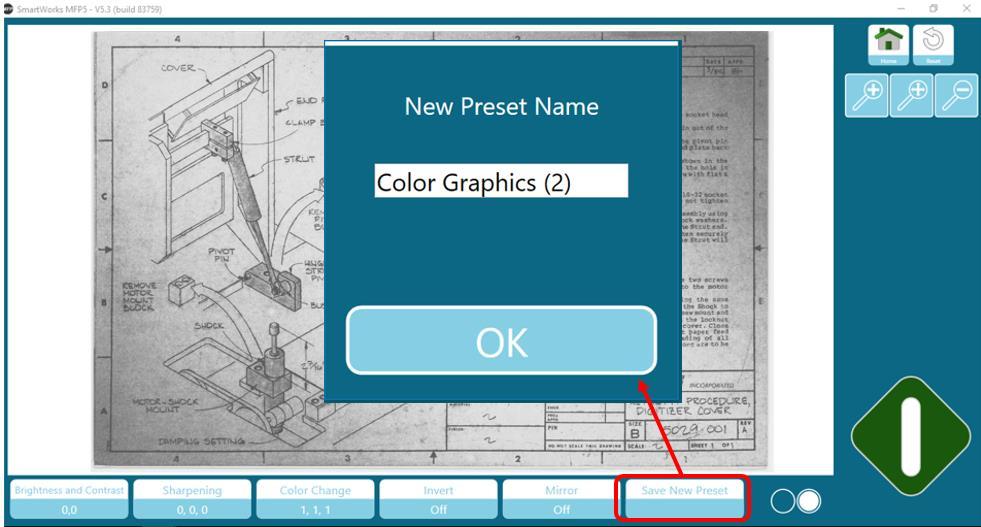 From the Preview Page: When previewing an image, select Save New